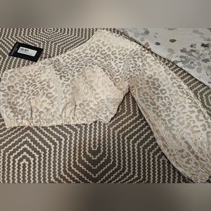 Pretty Little Thing Gold Foil Top